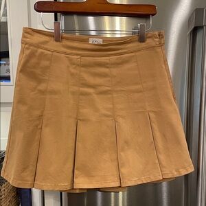 J Crew Pleated Chino Mini Skirt
